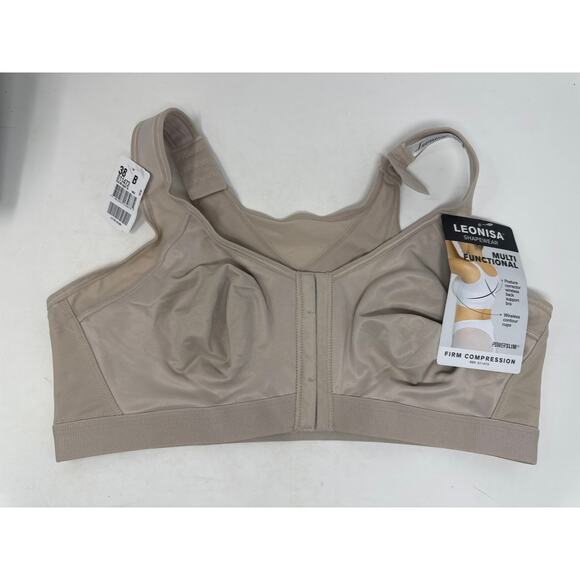 Brand New Leonisa Women's Size 38B Firm Compression Light Brown Bra - Picture 3 of 9